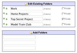 editing folders